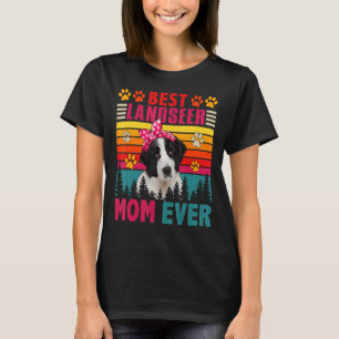 Vintager Retro Beste Landseer-Mama je Niedlicher H T-Shirt
