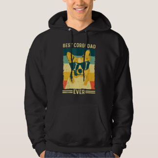 Vintager Retro Bester Corgi-Vater je Vatertag Do Hoodie