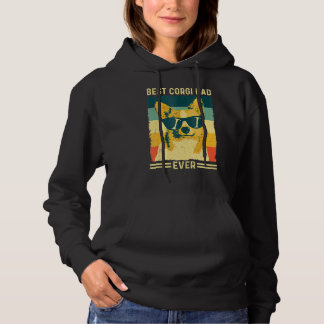 Vintager Retro Bester Corgi-Vater je Vatertag Do Hoodie