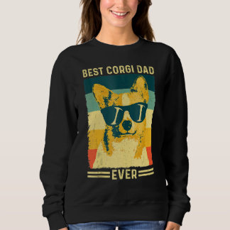 Vintager Retro Bester Corgi-Vater je Vatertag Do Sweatshirt
