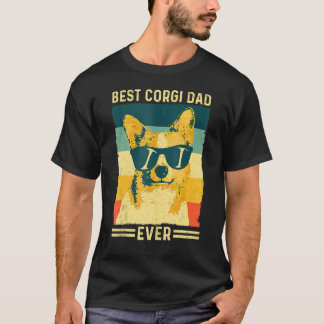 Vintager Retro Bester Corgi-Vater je Vatertag Do T-Shirt