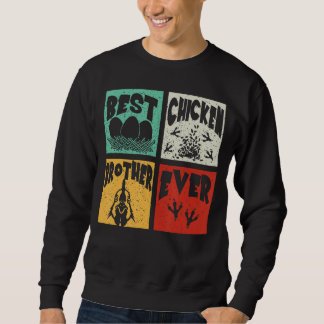 Vintager Retro Bester Hühnerbruder je Bauer Fan Sweatshirt