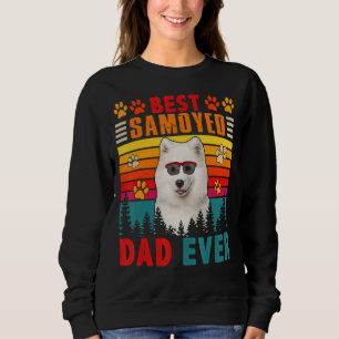 Vintager Retro Bester Samoyed Vater je Niedlicher Sweatshirt