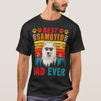 Vintager Retro Bester Samoyed Vater je Niedlicher T-Shirt