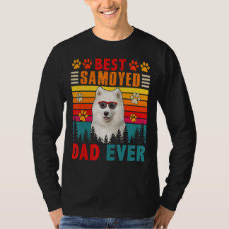 Vintager Retro Bester Samoyed Vater je Niedlicher  T-Shirt