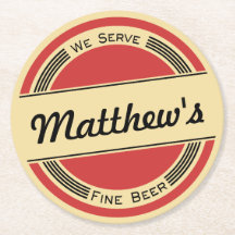 Vintager Retro Bier-Untersetzer