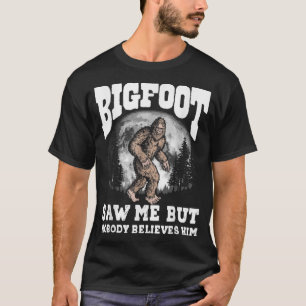 Vintager Retro-Bigfoot sah mich, aber niemand glau T-Shirt