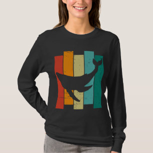 Vintager Retro Blauer Whale T-Shirt