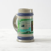 Vintager Retro-Camper Bierglas (Vorderseite Links)