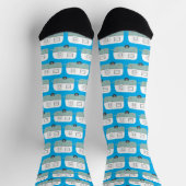 Vintager Retro Camper Trailer RV Aqua Blue Socken (Oben)