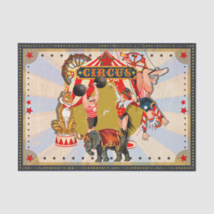 Vintager Retro Circus Geburtstagsparty Custom Anti Seidenpapier