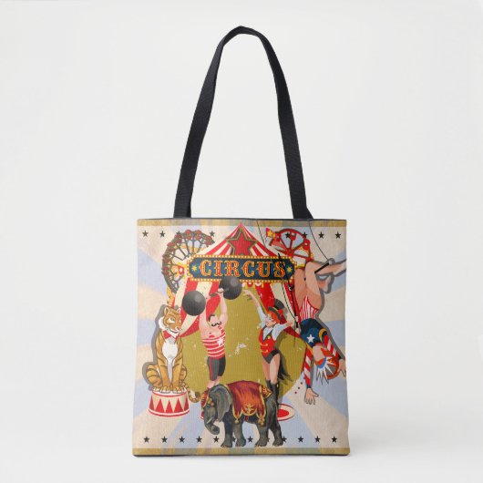Vintager Retro-Circus Tasche (Vorderseite)