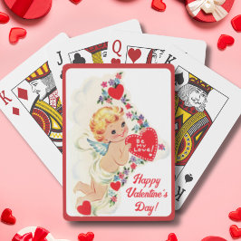 Vintager Retro Cupid Engel Custom Valentine's Day Spielkarten