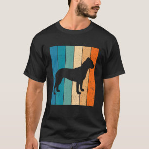 Vintager Retro Design Pitbull Pittie Dog T-Shirt