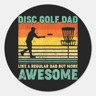 Vintager Retro Disk Golf Vater wie ein regelmäßige Runder Aufkleber