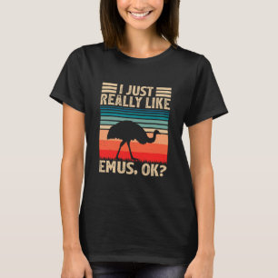 Vintager Retro Emu Bird Lover I T-Shirt