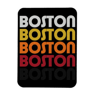Vintager Retro erstklassiger Flexi Magnet Bostons