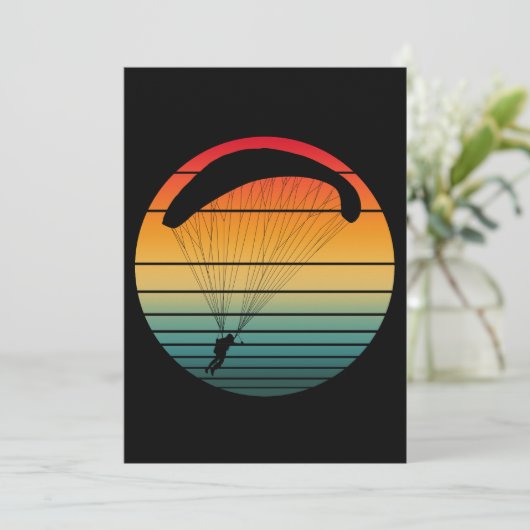 Vintager Retro-Fallschirm Einladung (Stehend Vorderseite)
