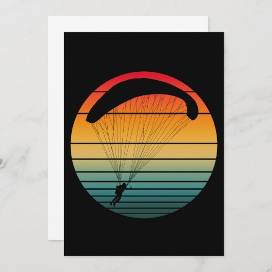 Vintager Retro-Fallschirm Einladung (Vorne/Hinten)