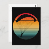 Vintager Retro-Fallschirm Postkarte (Vorne/Hinten)