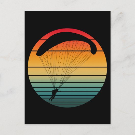 Vintager Retro-Fallschirm Postkarte (Vorderseite)