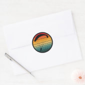 Vintager Retro-Fallschirm Runder Aufkleber (Umschlag)