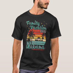 Vintager Retro Familienurlaub 2022 Alabama Strand T-Shirt