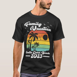Vintager Retro Familienurlaub 2023 Punta Cana Stra T-Shirt