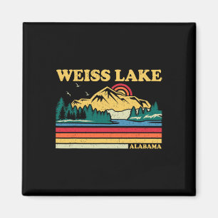 Vintager Retro Familienurlaub Alabama Weiß Lake Magnet