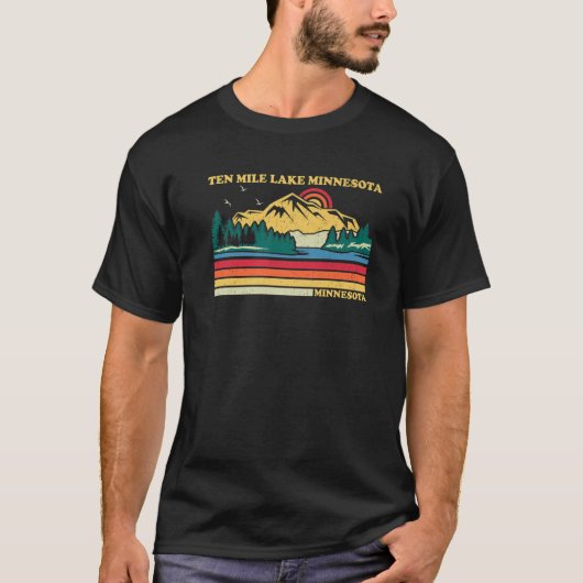 Vintager Retro Familienurlaub Minnesota 1 km² T-Shirt (Vorderseite)