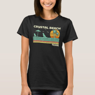 Vintager Retro Familienurlaub Texas Crystal Beach T-Shirt