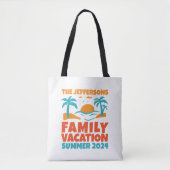 Vintager Retro Familienurlaub Urlaub am Strand Tasche (Vorderseite)