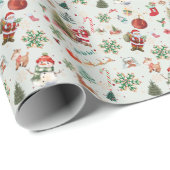 Vintager Retro Feiertag Geschenkpapier (Rolleneckpunkt)