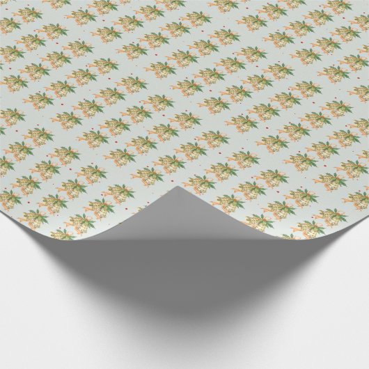 Vintager Retro Feiertag Geschenkpapier (Ecke)