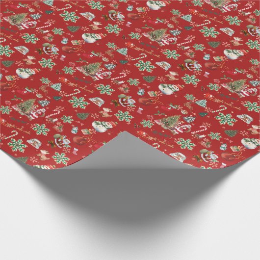 Vintager Retro-Feiertag Geschenkpapier (Ecke)