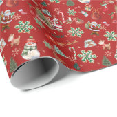 Vintager Retro-Feiertag Geschenkpapier (Rolleneckpunkt)