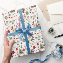 Vintager Retro-Feiertag Geschenkpapier