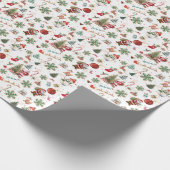 Vintager Retro-Feiertag Geschenkpapier (Ecke)