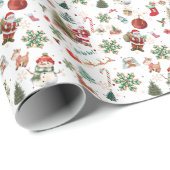 Vintager Retro-Feiertag Geschenkpapier (Rolleneckpunkt)