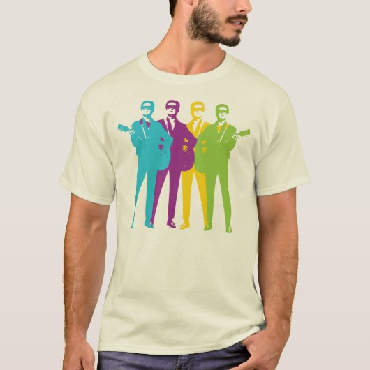 Vintager Retro Felsen u. Rockabilly T-Shirt (Vorderseite)