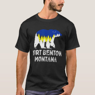 Vintager Retro Fort Benton Montana Grizza Bären T-Shirt