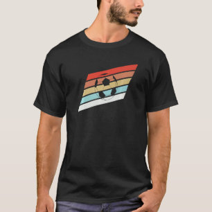 Vintager Retro Fußball-Fußball-Spieler T-Shirt