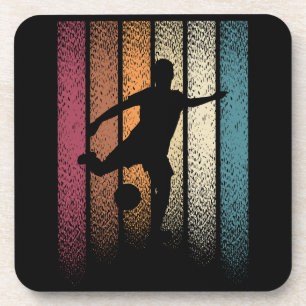 Vintager Retro-Fußball Getränkeuntersetzer