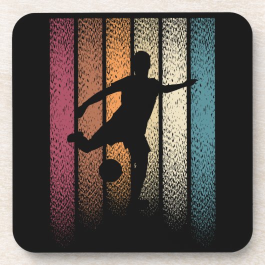 Vintager Retro-Fußball Getränkeuntersetzer (Vorderseite)