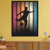 Vintager Retro-Fußball Leinwanddruck (Insitu (Wohnzimmer))