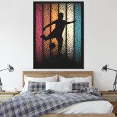Vintager Retro-Fußball Leinwanddruck (Insitu (Schlafzimmer))