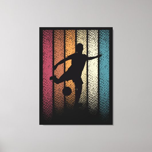 Vintager Retro-Fußball Leinwanddruck (Vorderseite)