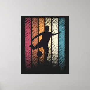 Vintager Retro-Fußball Leinwanddruck
