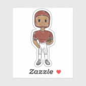 Vintager Retro-Fußballspieler Aufkleber (Blatt)