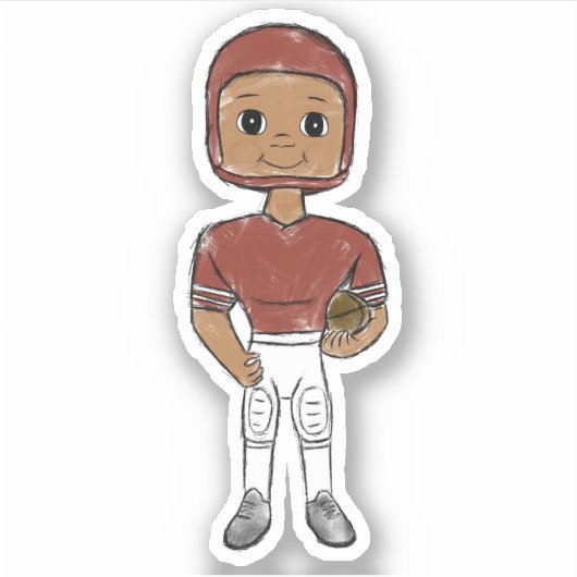 Vintager Retro-Fußballspieler Aufkleber (Vorderseite)